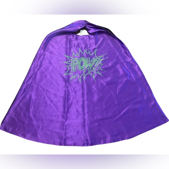 Simply by design pleasant grove reversible superhero cape bam pow purple black - Picture 4 of 6